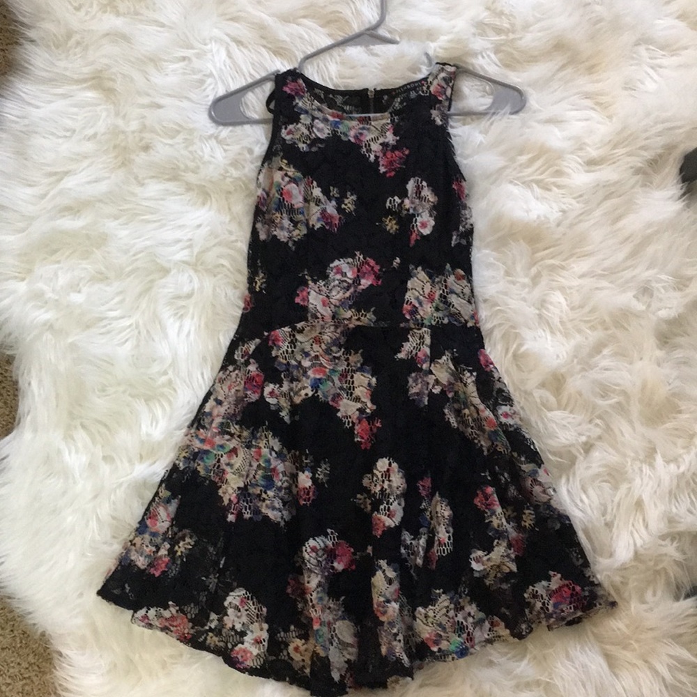 Fish Bowl Black Lacey floral dress